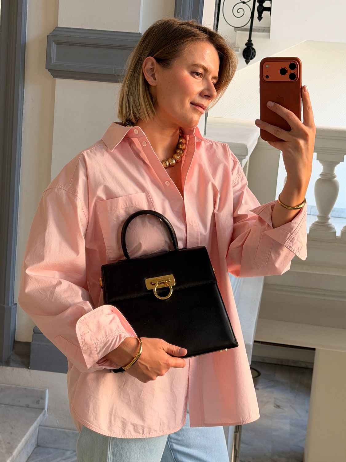 Salvatore Ferragamo Gancini Top Handle Bag