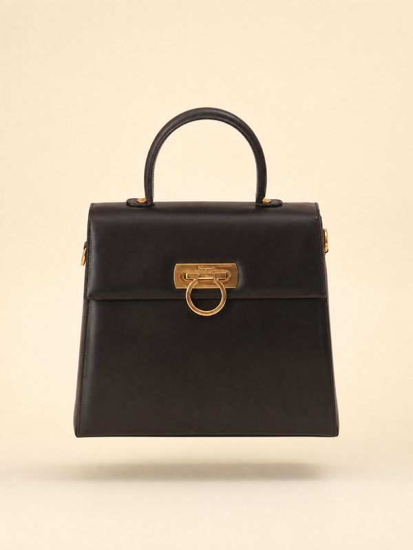 Salvatore Ferragamo Gancini Top Handle Bag