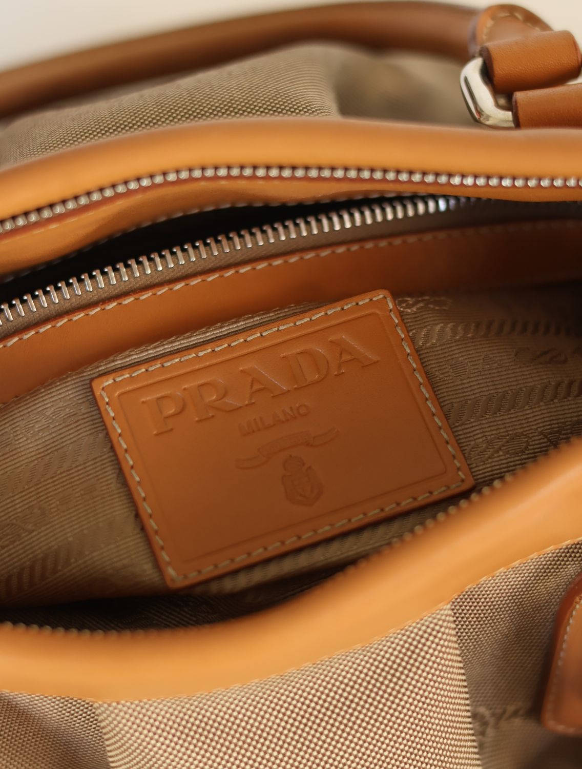 Prada Jacquard Logo Bag &amp; Wallet Set