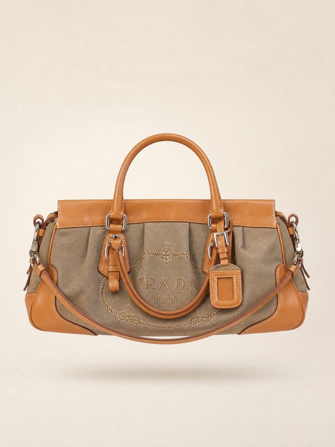Prada Jacquard Logo Bag &amp; Wallet Set