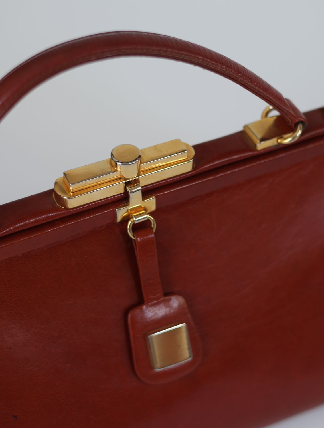 Vintage Cognac Leather Doctor Bag