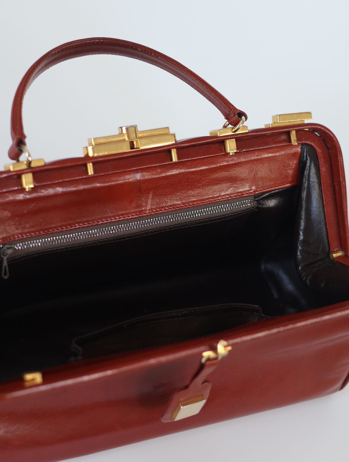 Vintage Cognac Leather Doctor Bag