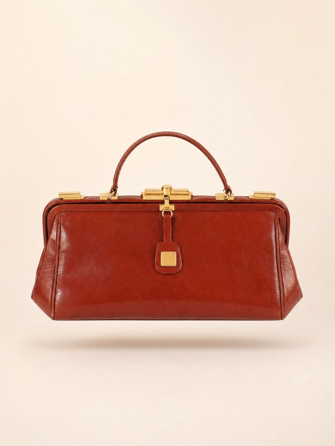 Vintage Cognac Leather Doctor Bag