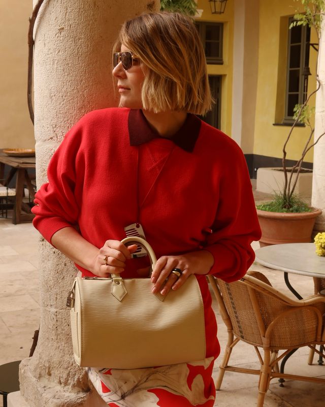 Louis Vuitton Speedy Ivory Epi 25 Bag