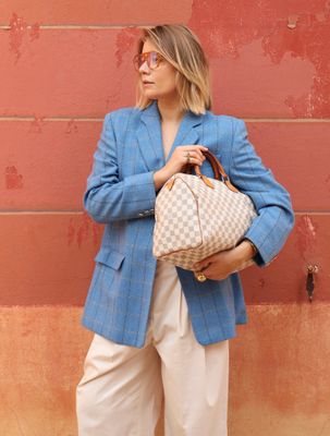 Louis Vuitton Speedy 35 Damier Azur Bag