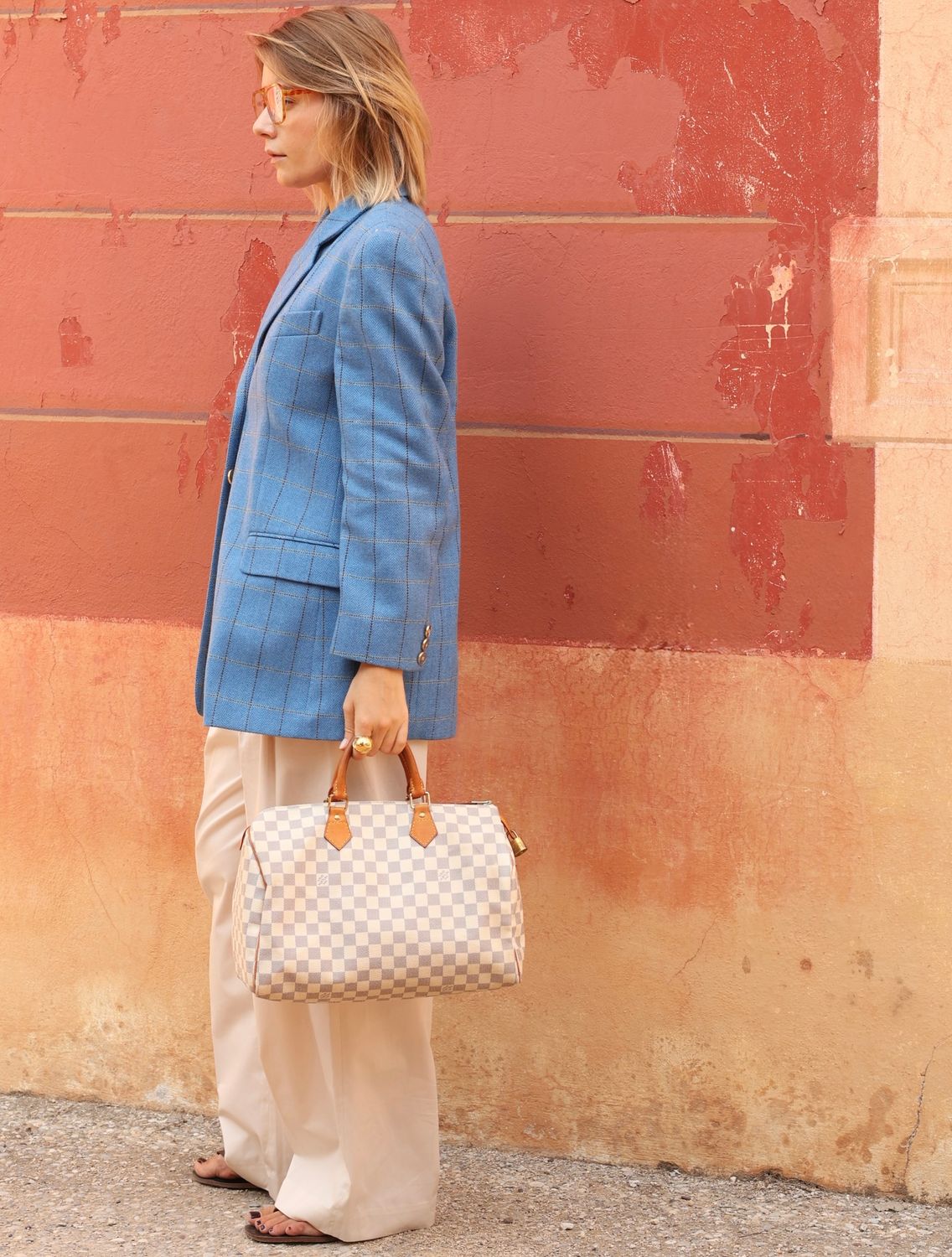 Louis Vuitton Speedy 35 Damier Azur Bag