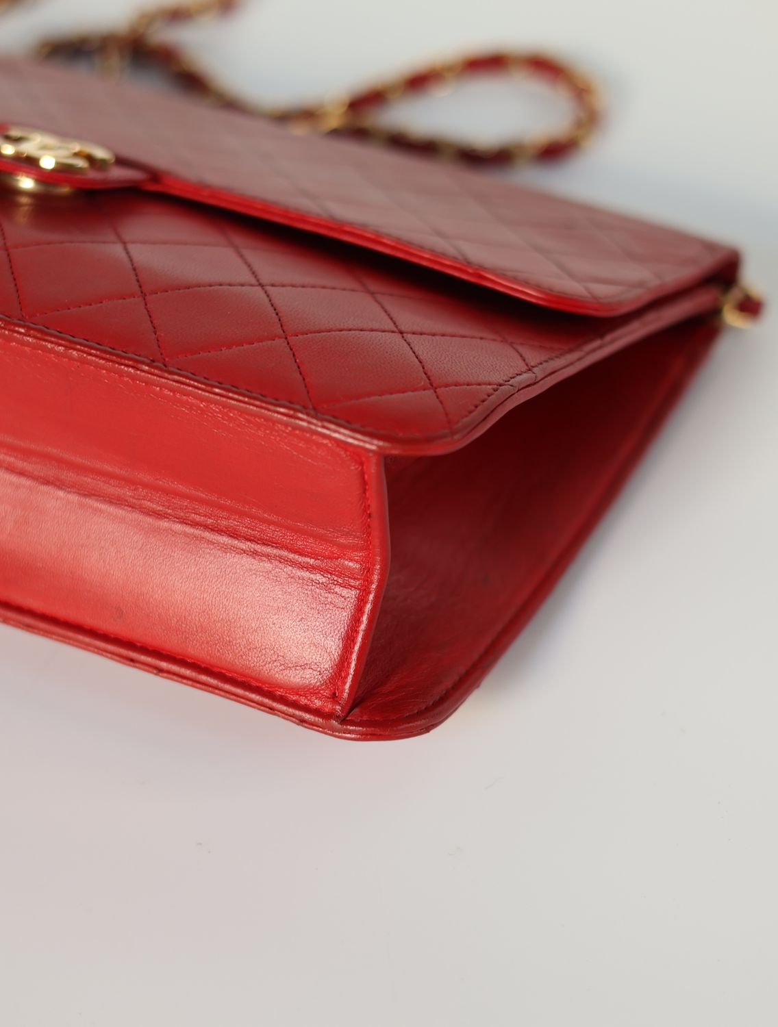 Chanel 24k Single Flap Red Bag