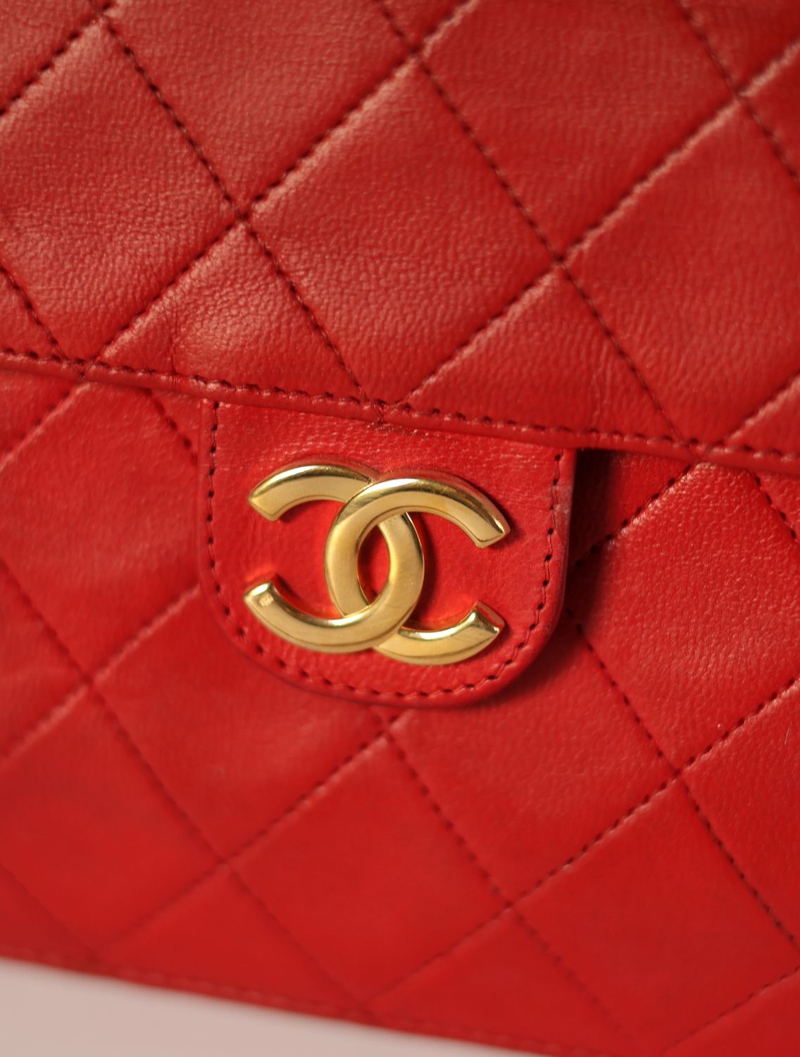 Chanel 24k Single Flap Red Bag