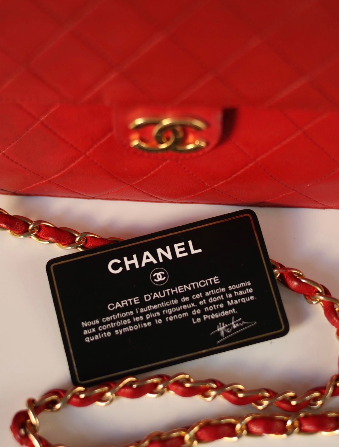 Chanel 24k Single Flap Red Bag