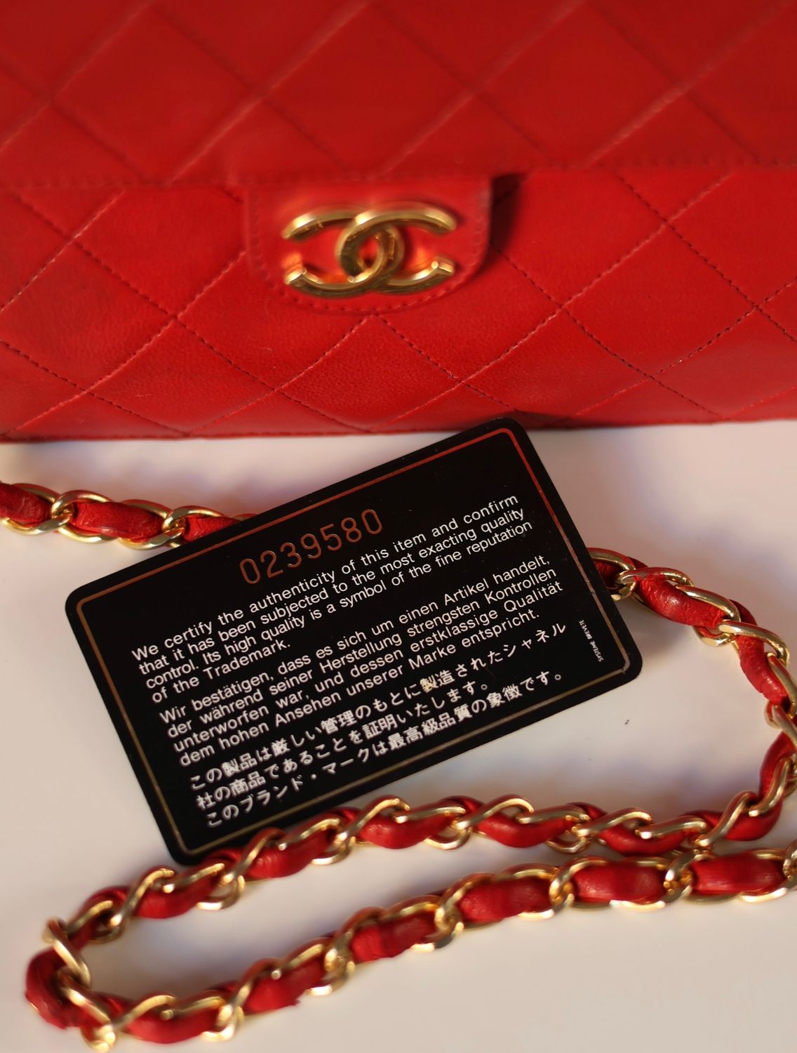 Chanel 24k Single Flap Red Bag