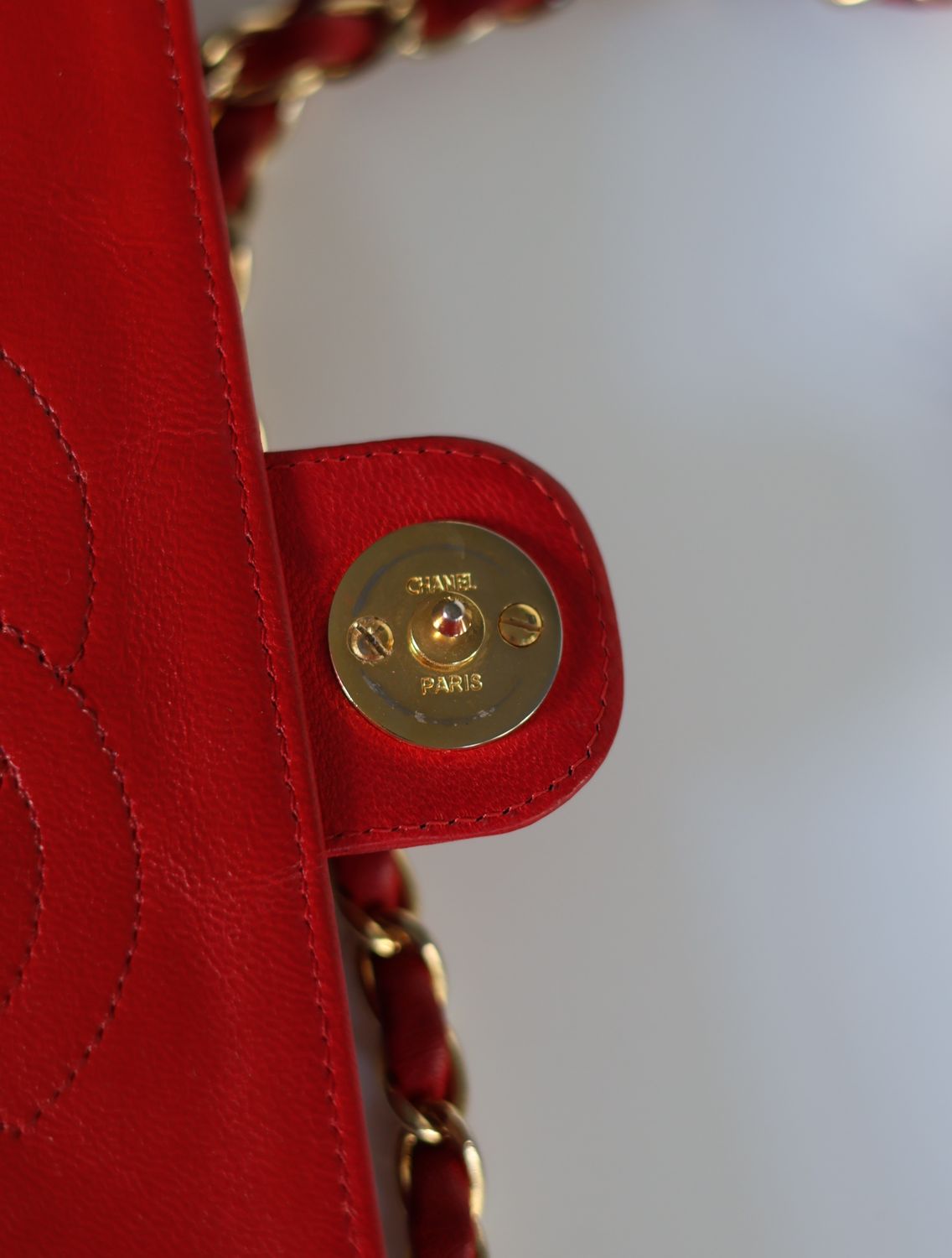Chanel 24k Single Flap Red Bag