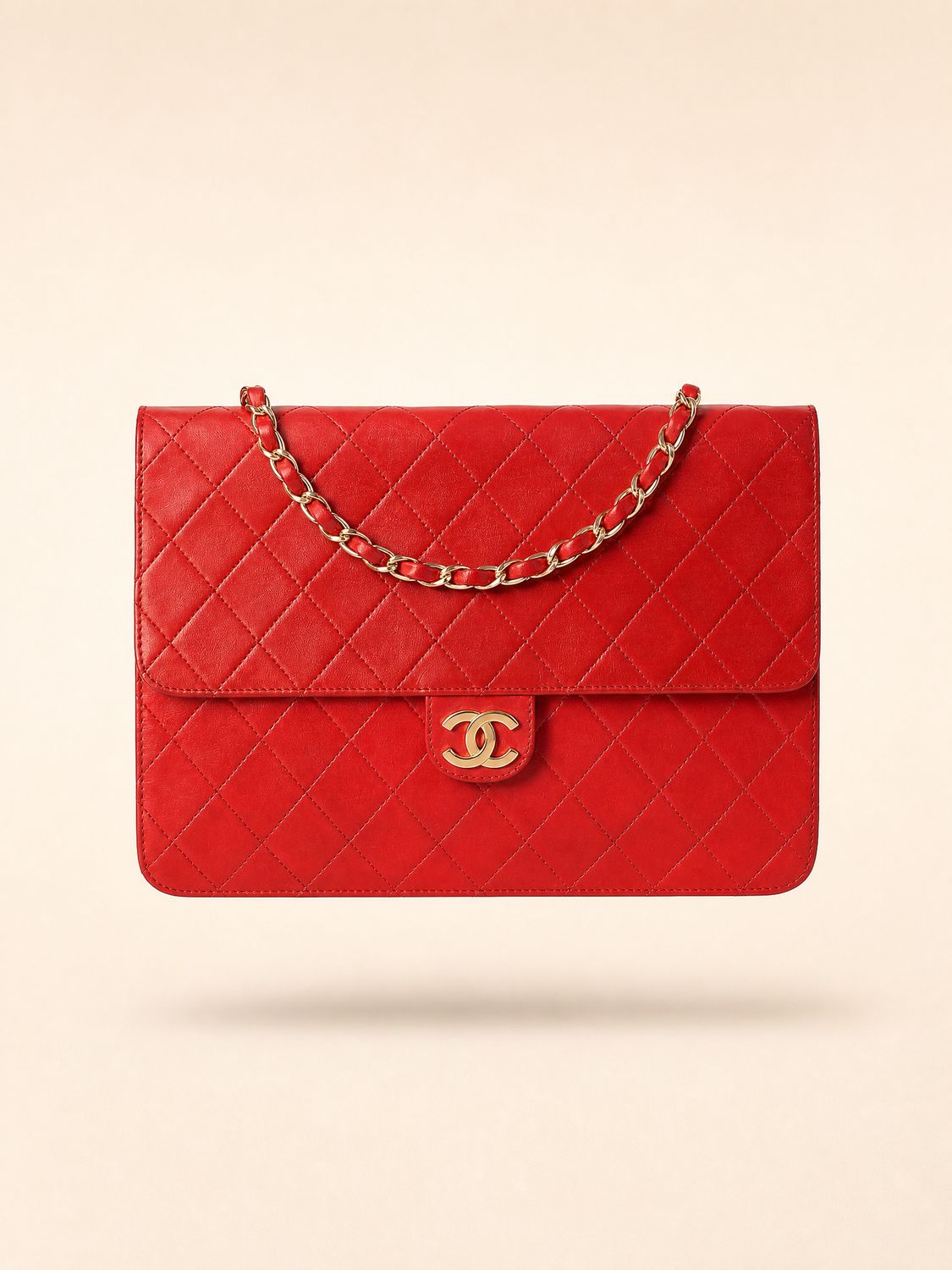 Chanel 24k Single Flap Red Bag