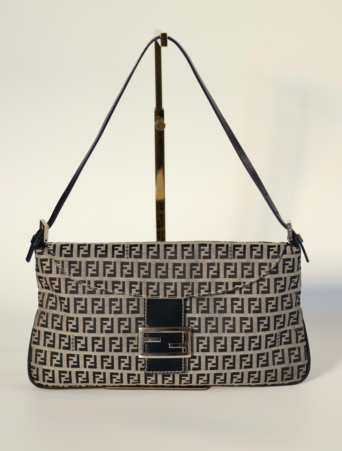Fendi FF Zucca Flap Baguette Bag