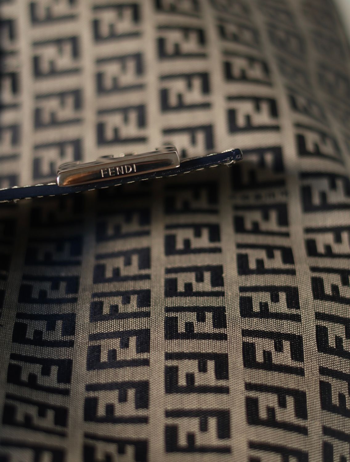 Fendi FF Zucca Flap Baguette Bag