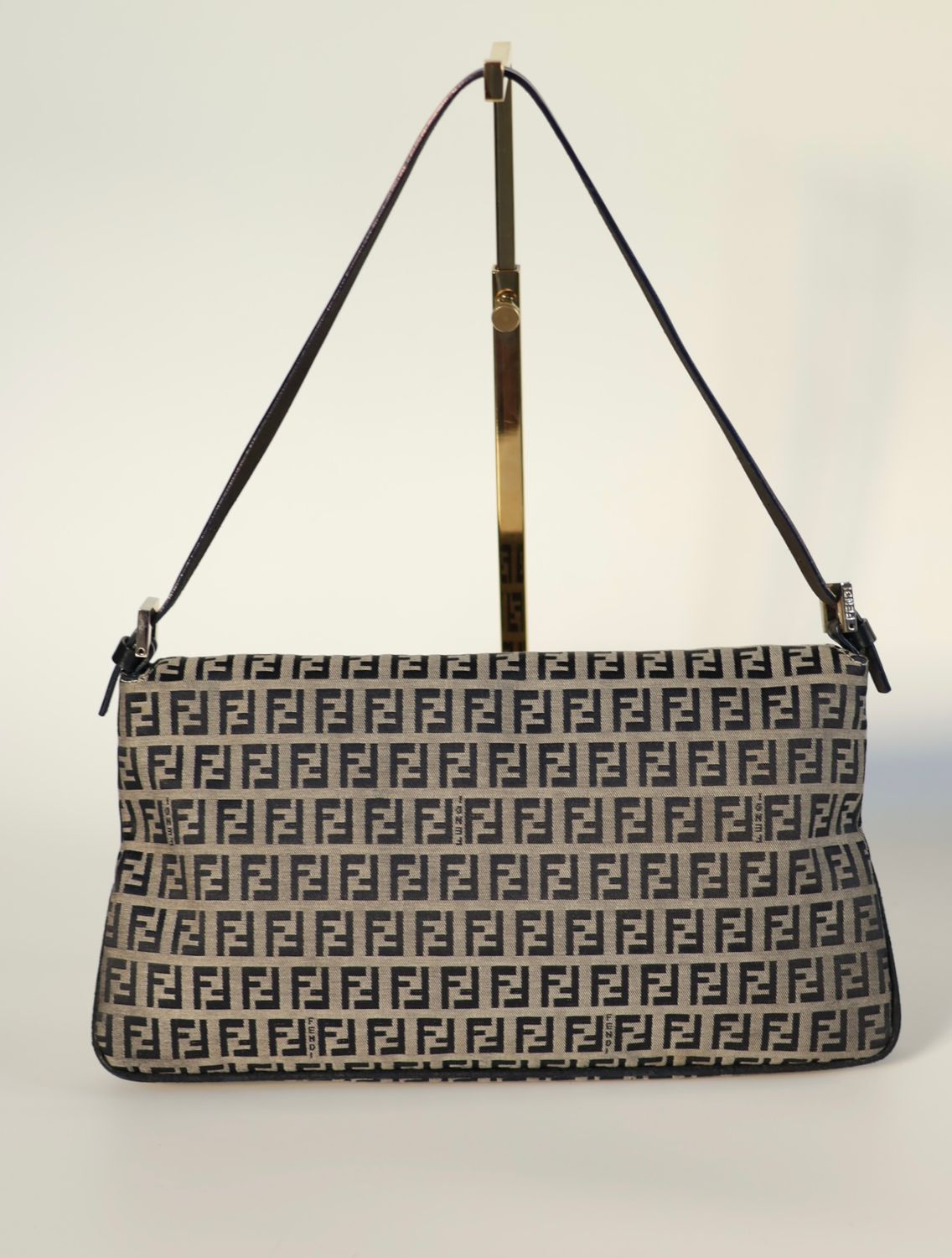 Fendi FF Zucca Flap Baguette Bag