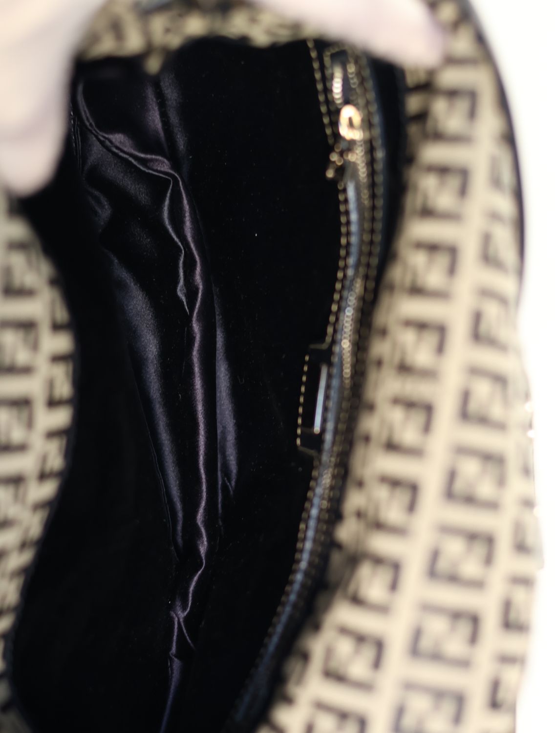Fendi FF Zucca Flap Baguette Bag