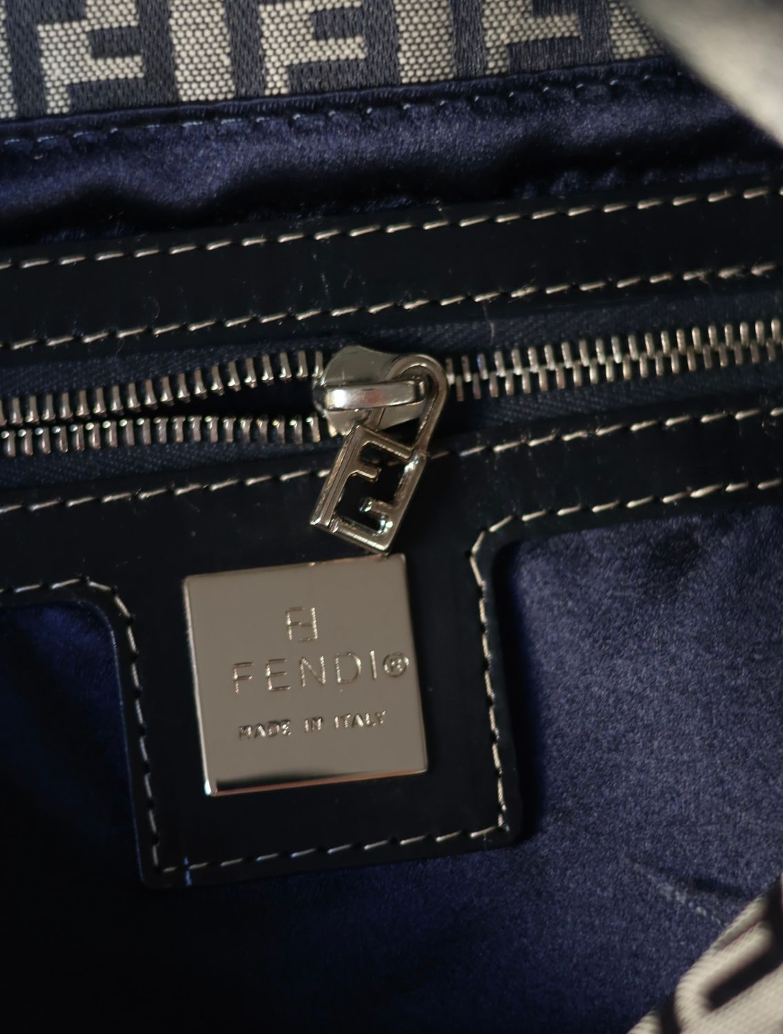 Fendi FF Zucca Flap Baguette Bag