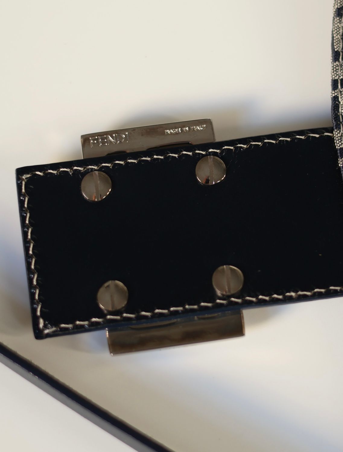 Fendi FF Zucca Flap Baguette Bag