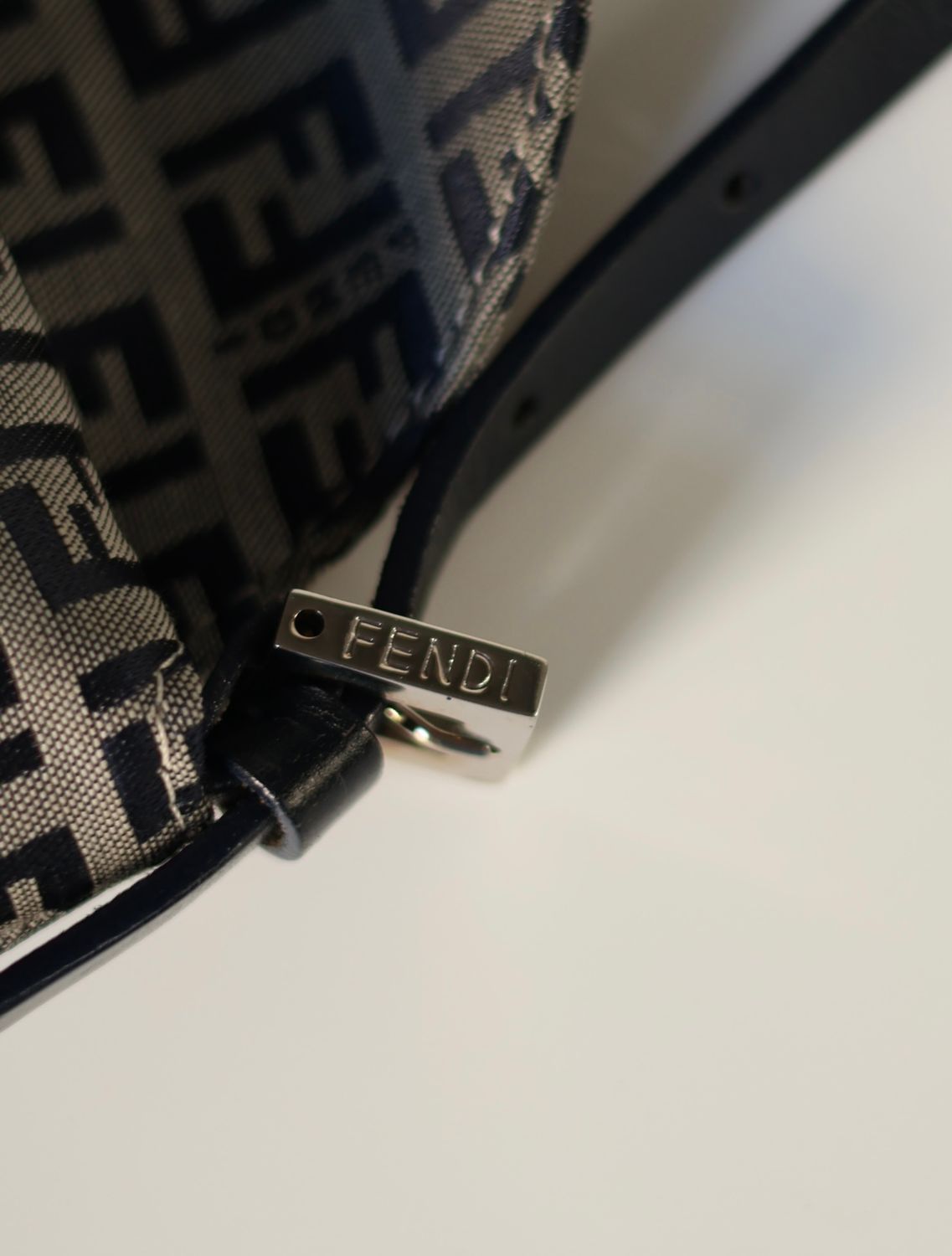 Fendi FF Zucca Flap Baguette Bag