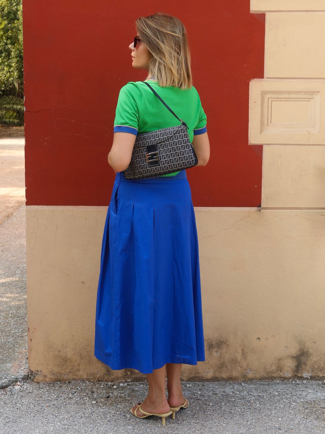 Fendi FF Zucca Flap Baguette Bag