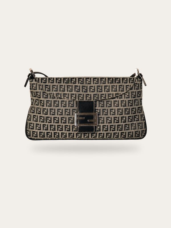 Fendi FF Zucca Flap Baguette Bag