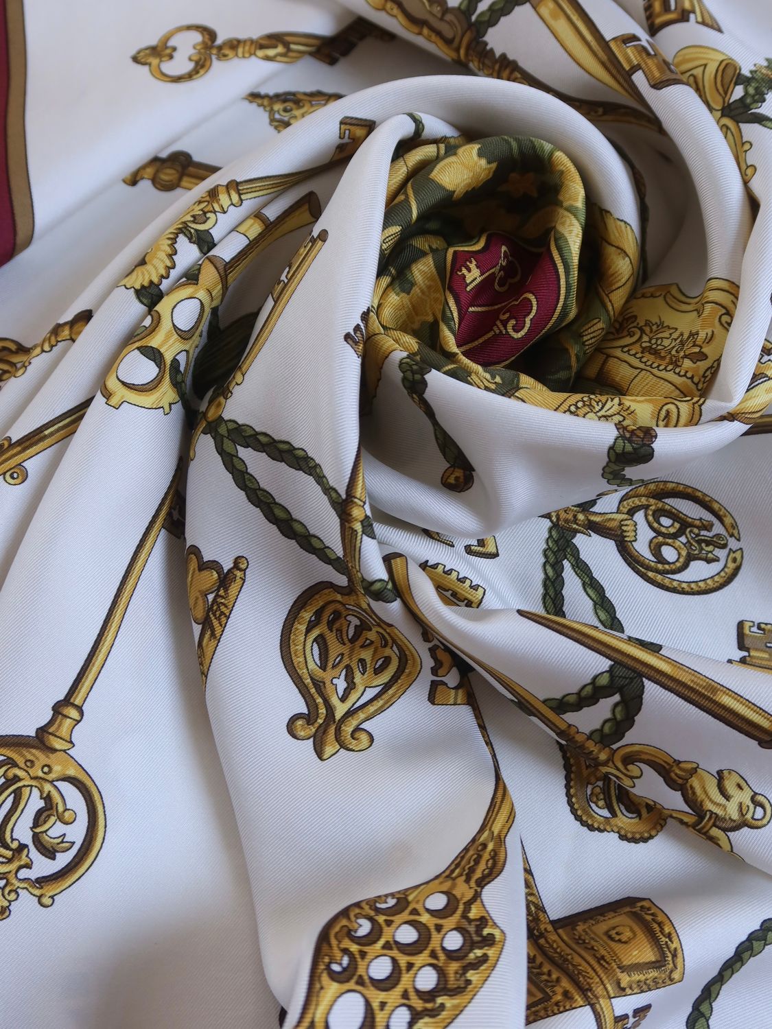 Hermès Les Clés Silk Scarf