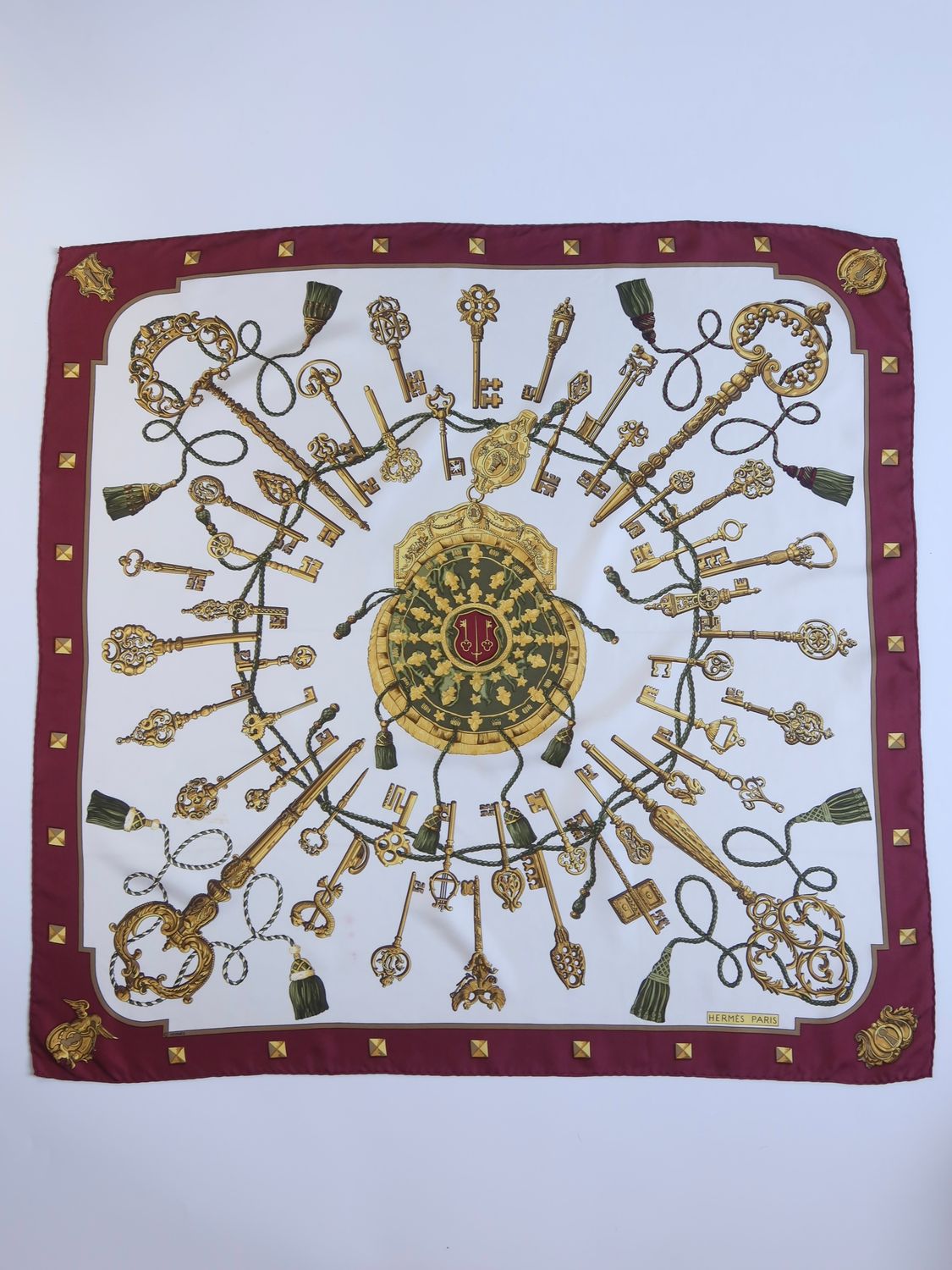 Hermès Les Clés Silk Scarf