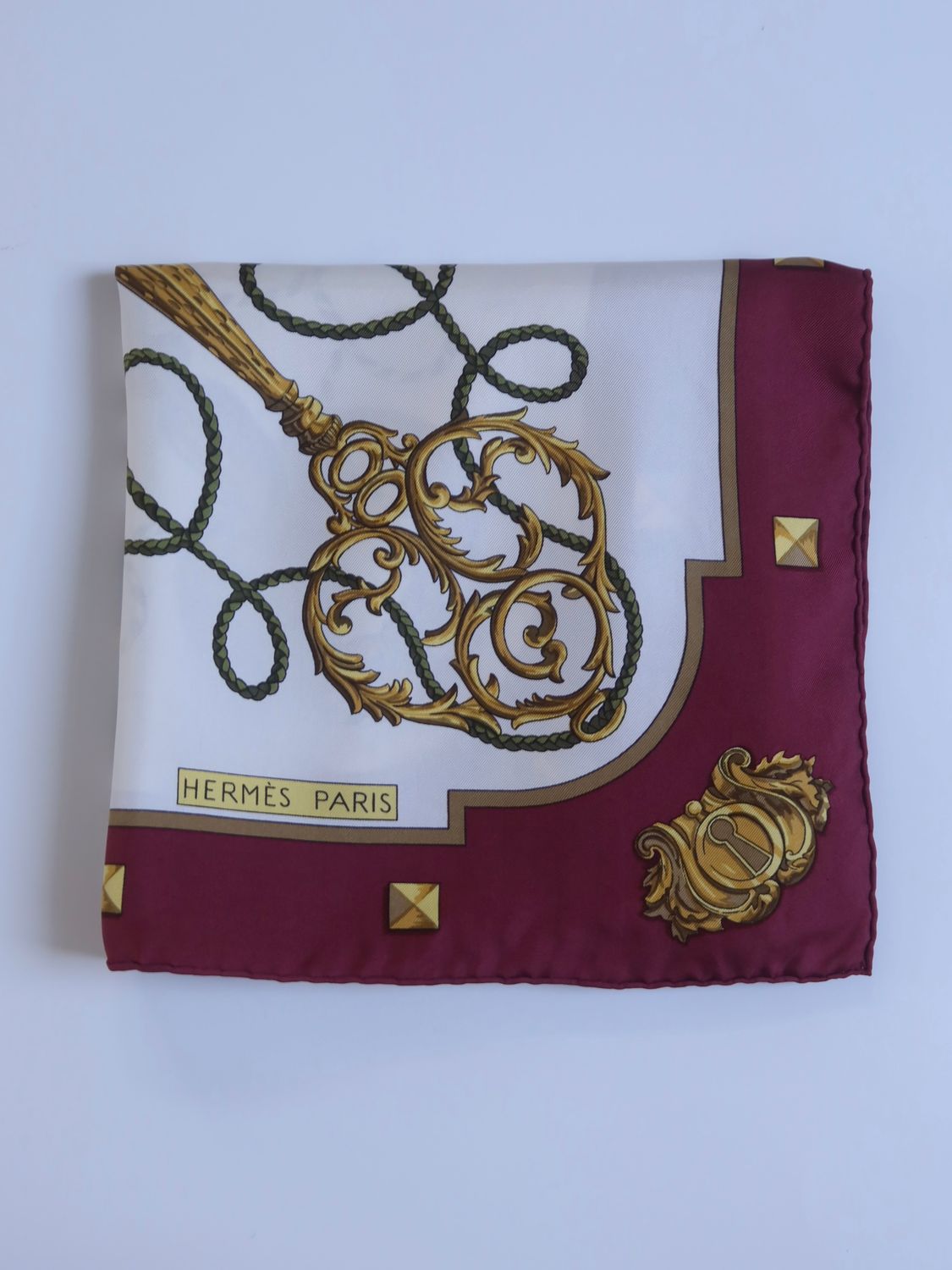 Hermès Les Clés Silk Scarf