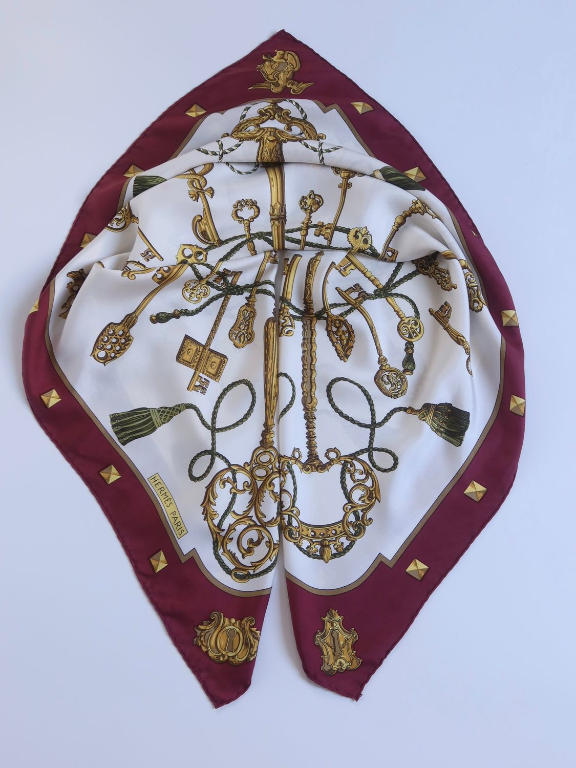 Hermès Les Clés Silk Scarf
