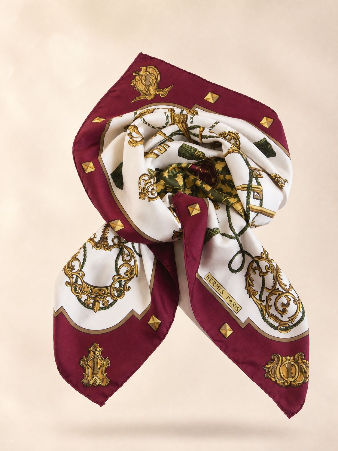 Hermès Les Clés Silk Scarf