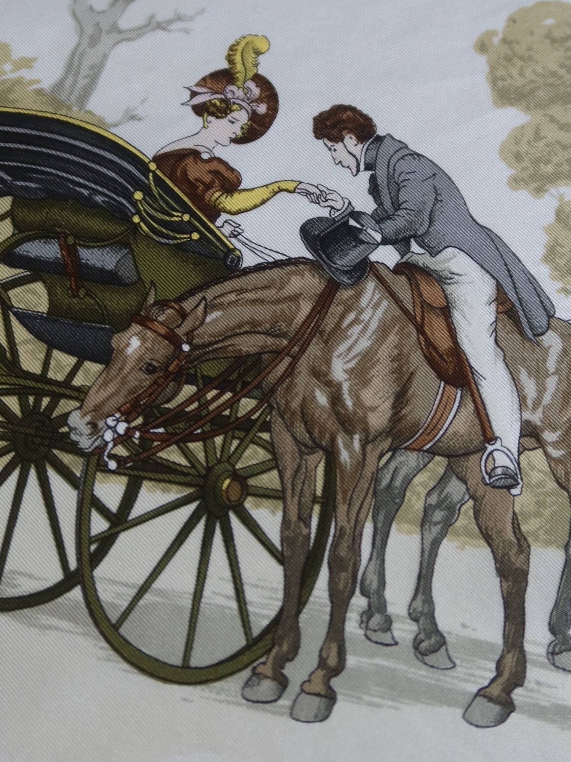 Hermès La Promenade de Longchamps Silk Scarf