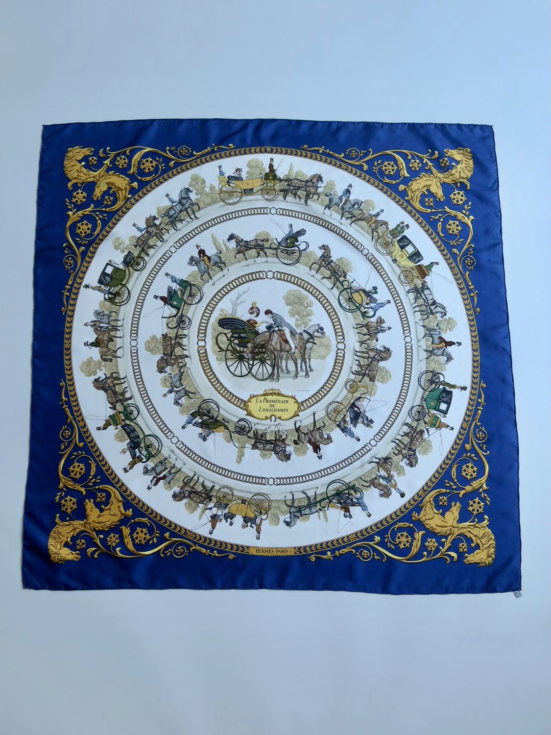 Hermès La Promenade de Longchamps Silk Scarf