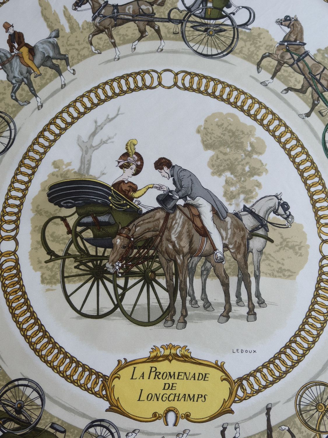 Hermès La Promenade de Longchamps Silk Scarf