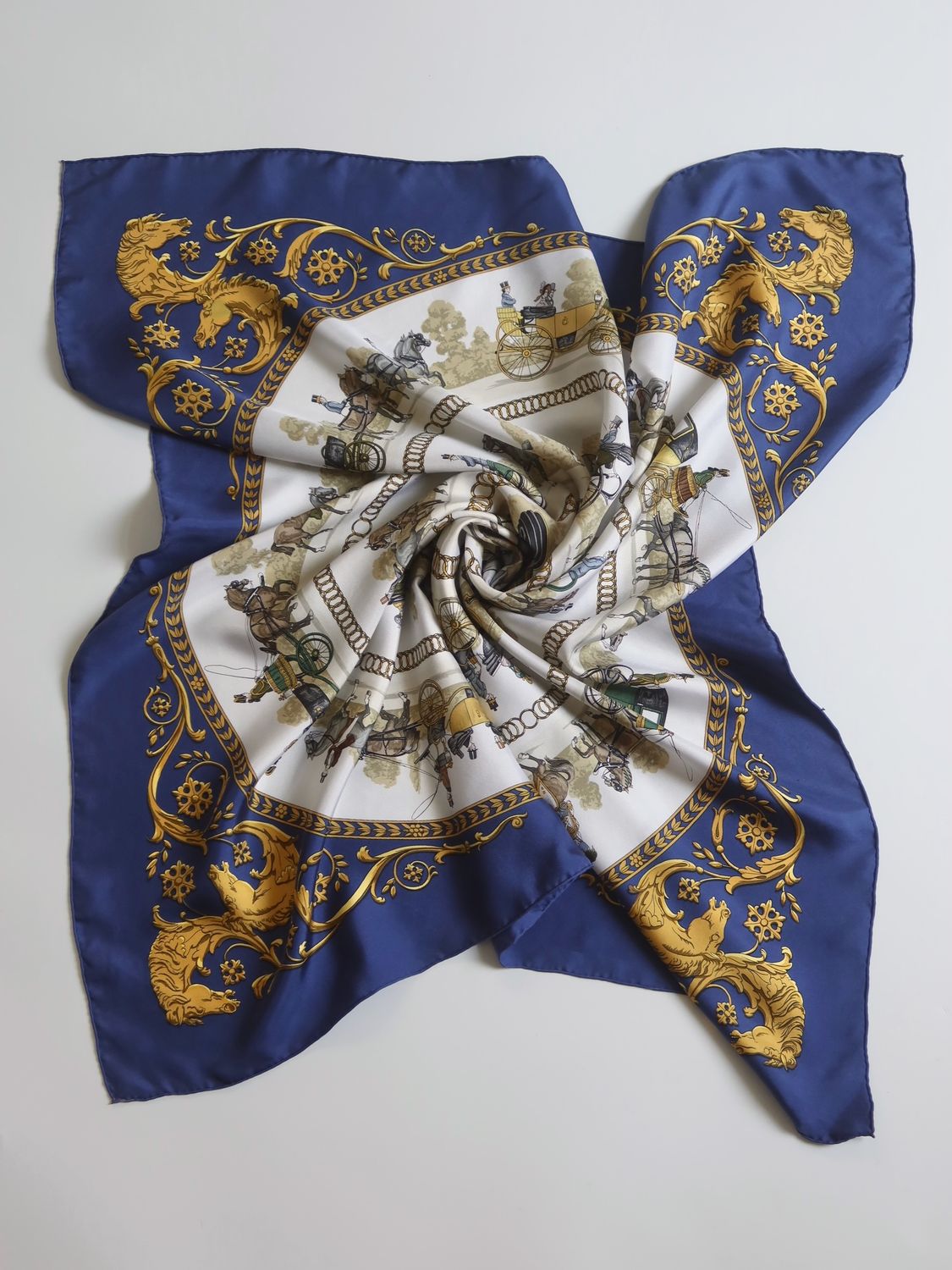 Hermès La Promenade de Longchamps Silk Scarf