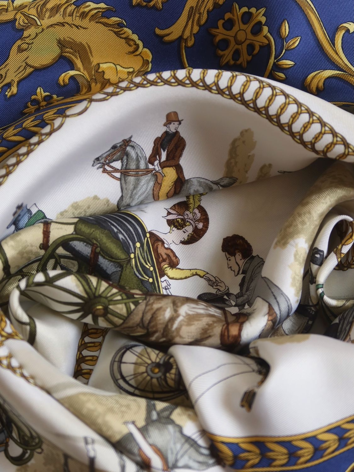 Hermès La Promenade de Longchamps Silk Scarf