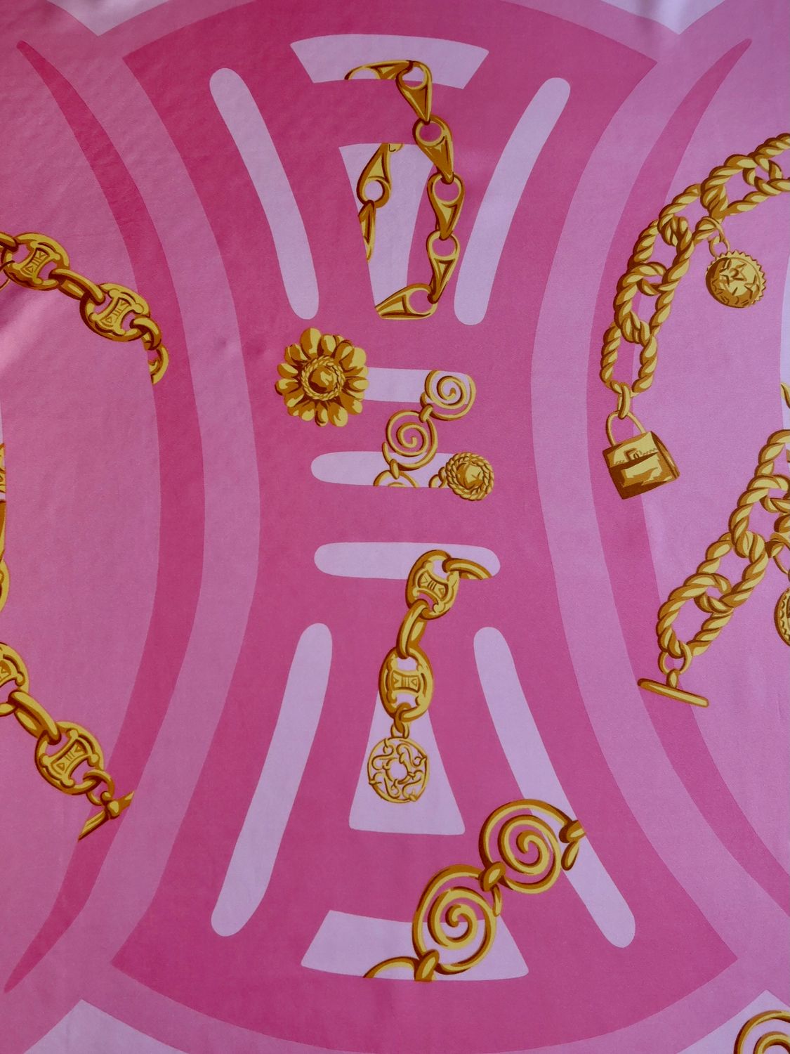 Celine Triomphe Jewelry Silk Scarf