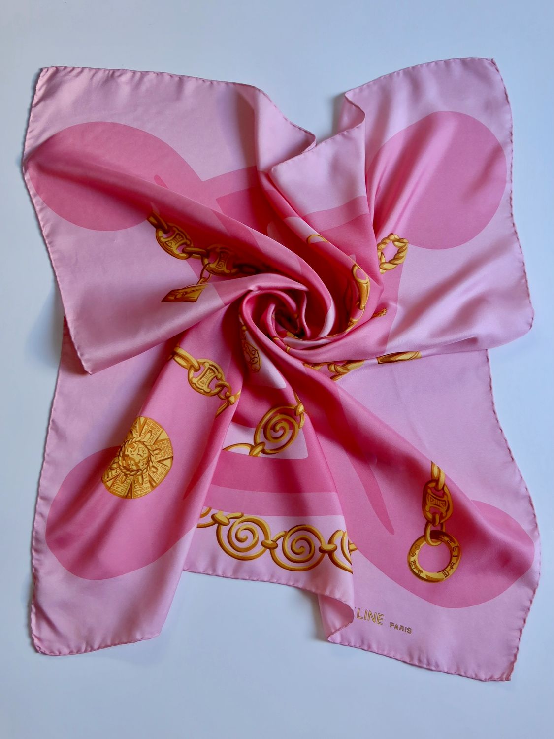 Celine Triomphe Jewelry Silk Scarf