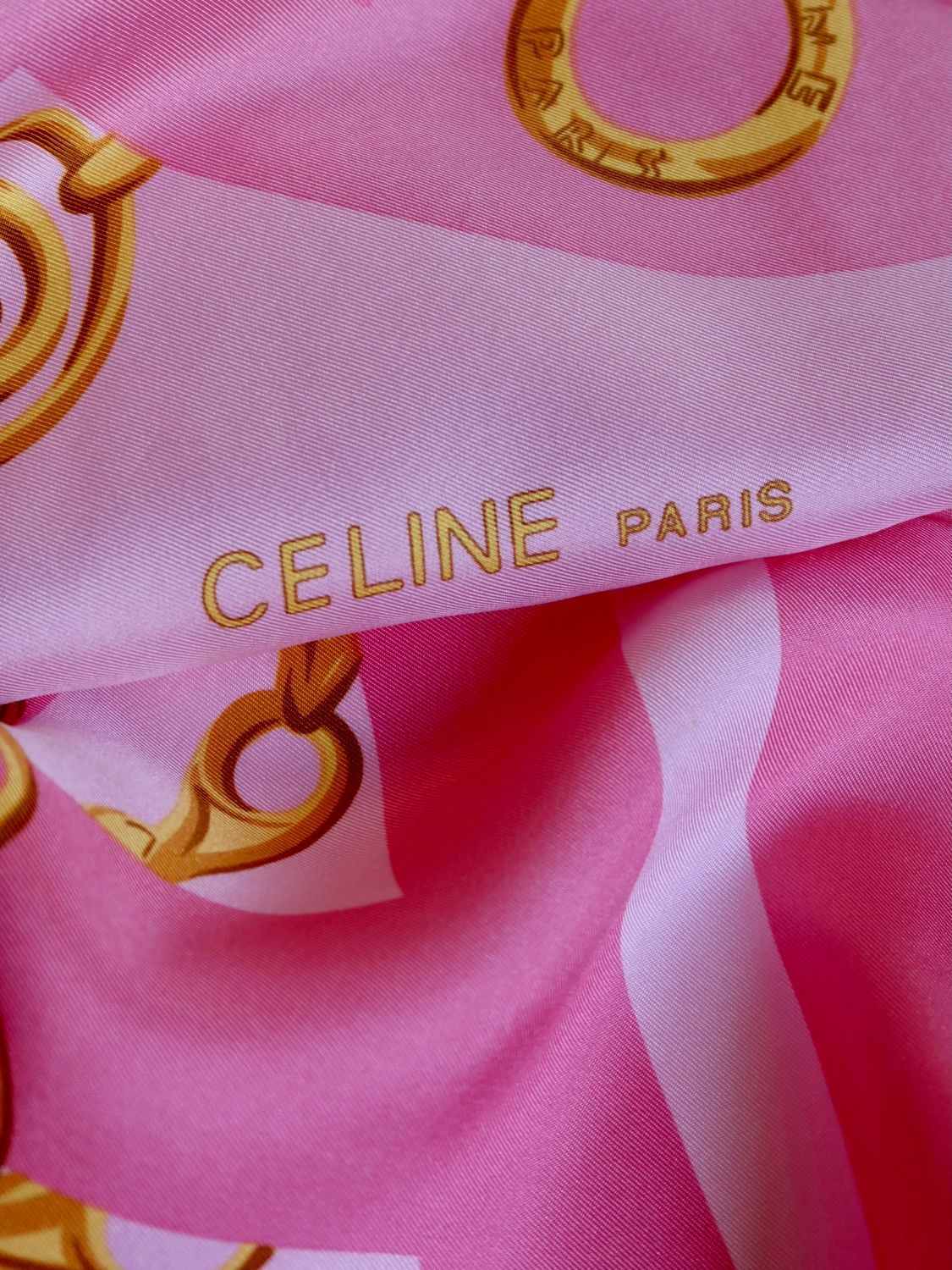 Celine Triomphe Jewelry Silk Scarf