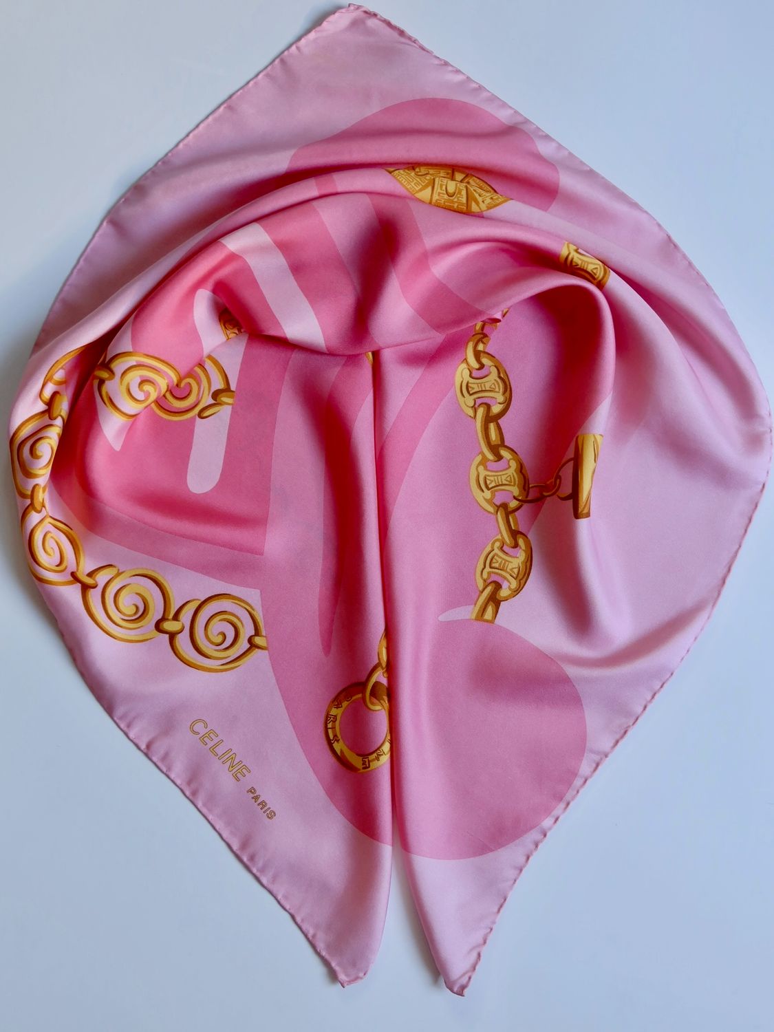 Celine Triomphe Jewelry Silk Scarf
