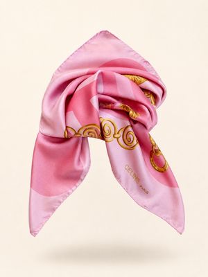 Celine Triomphe Jewelry Silk Scarf