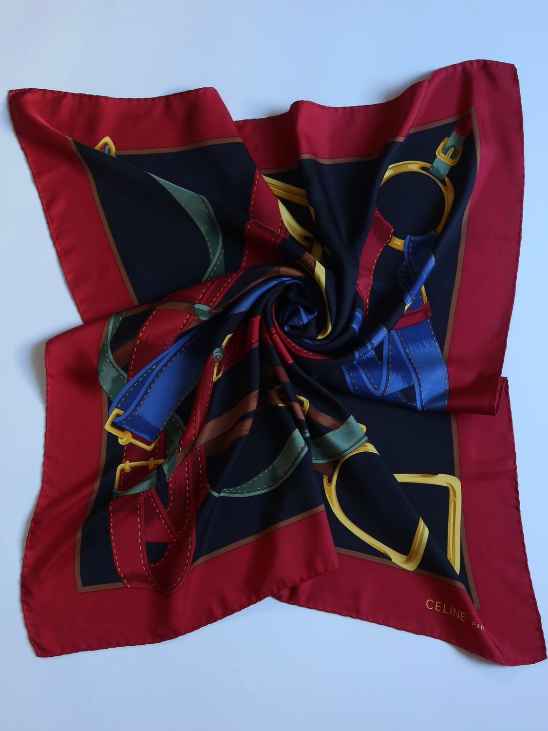 Celine Buckles Silk Scarf