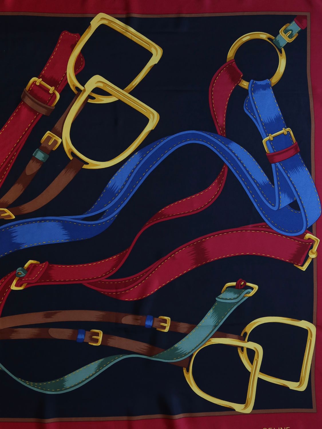 Celine Buckles Silk Scarf