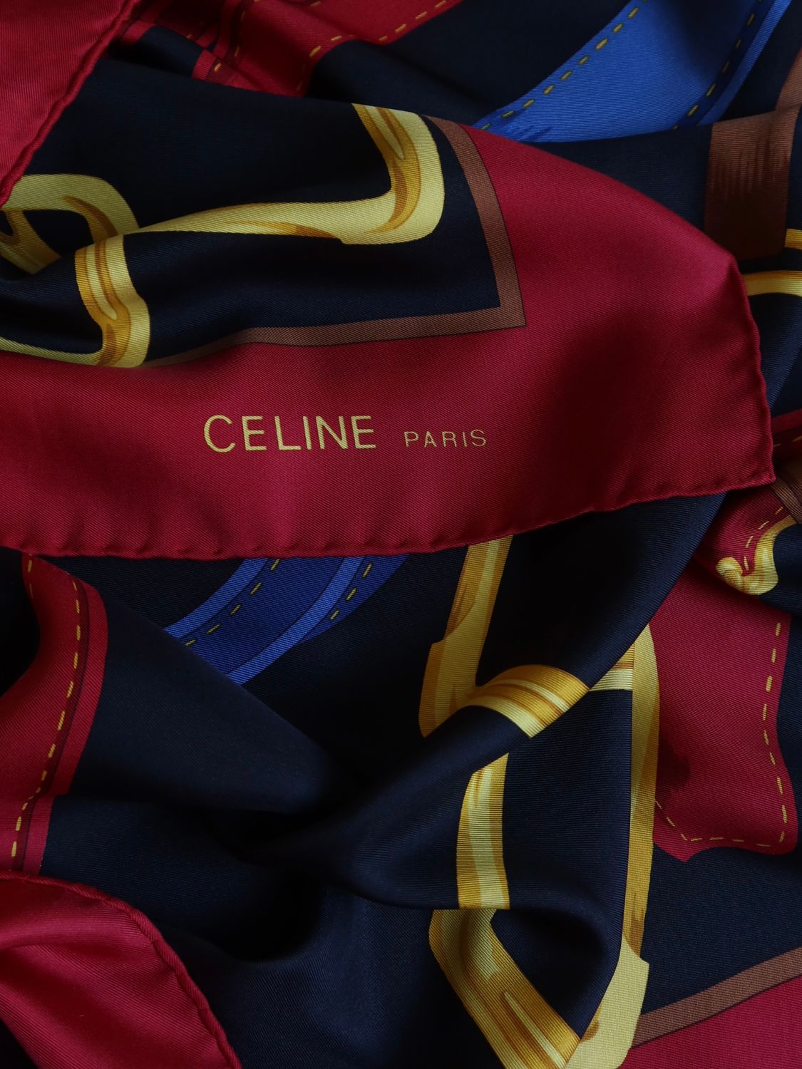 Celine Buckles Silk Scarf