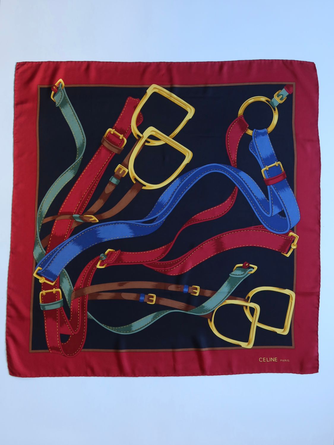 Celine Buckles Silk Scarf