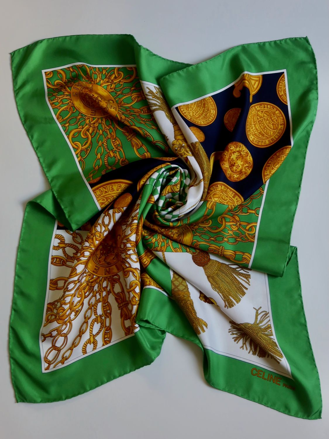 Celine Equestrian Silk Scarf