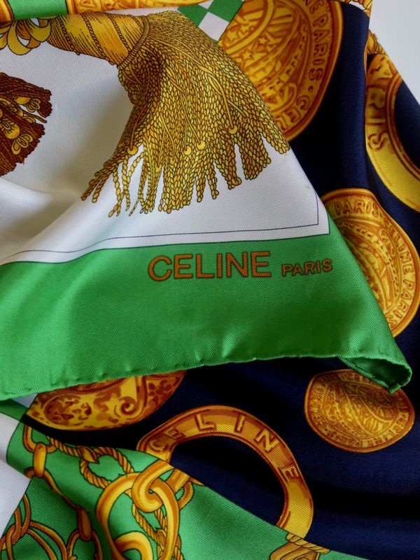 Celine Equestrian Silk Scarf