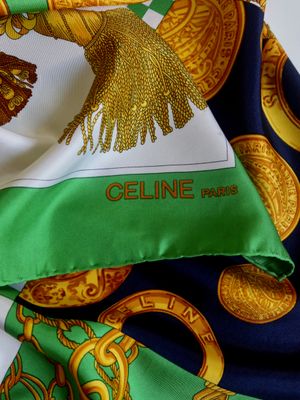 Celine Equestrian Silk Scarf