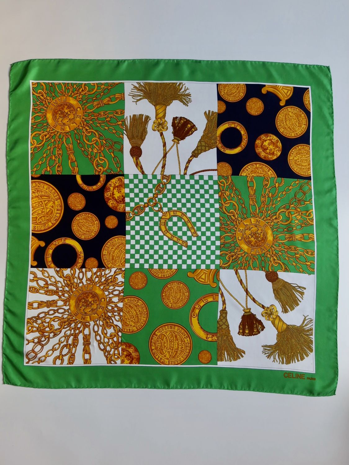 Celine Equestrian Silk Scarf