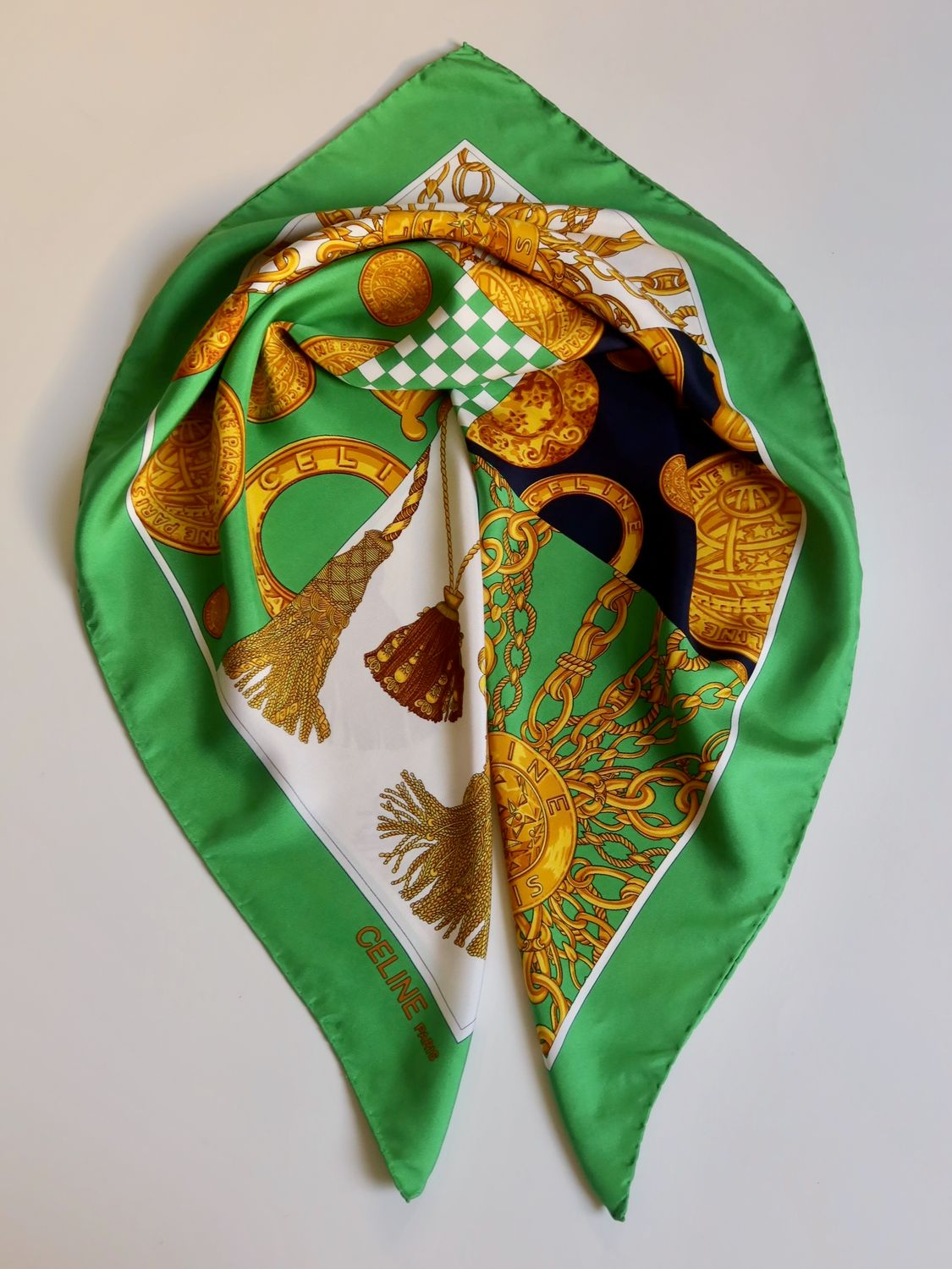 Celine Equestrian Silk Scarf