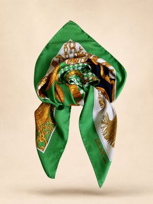 Celine Equestrian Silk Scarf